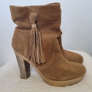 Rebecca Taylor Audra Suede Ankle Boot size 7